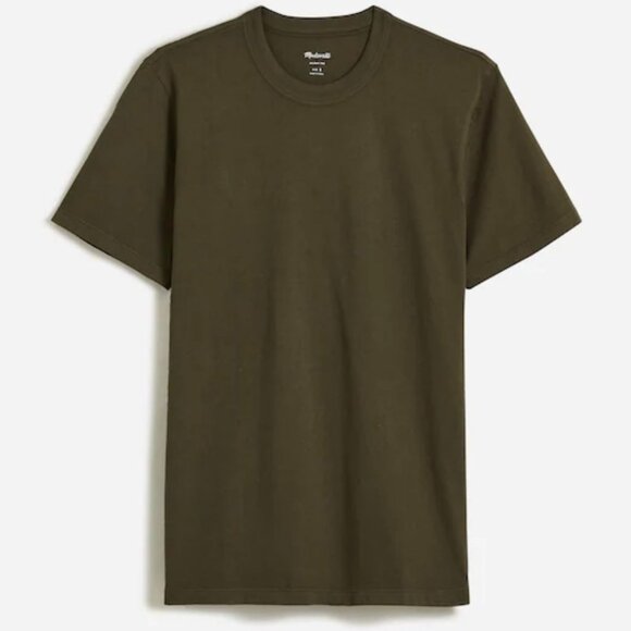 NWT Madewell Olive Green Garment-Dyed Allday Crewneck Tee - Small - Picture 11 of 12